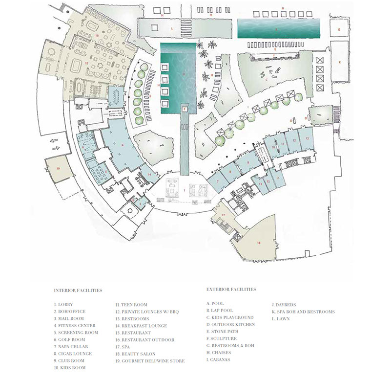AubergeAmenities Plan Auberge Amenities Plan