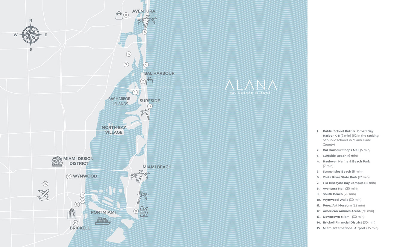 Alana, Bay Harbor Islands Location Alana, Bay Harbor Islands Location