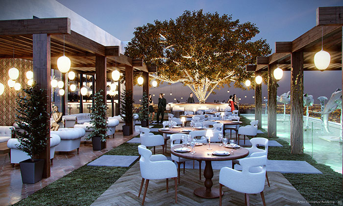 CANVAS Condo Residence Rooftop Restaurant