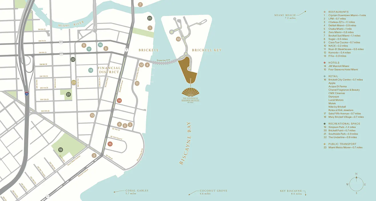 Mandarin Oriental, Miami, Location Mandarin Oriental, Miami, Location