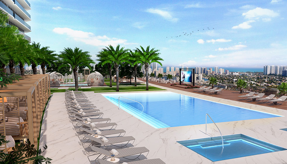 Oasis Hallandale Pool Deck Oasis Hallandale Pool Deck