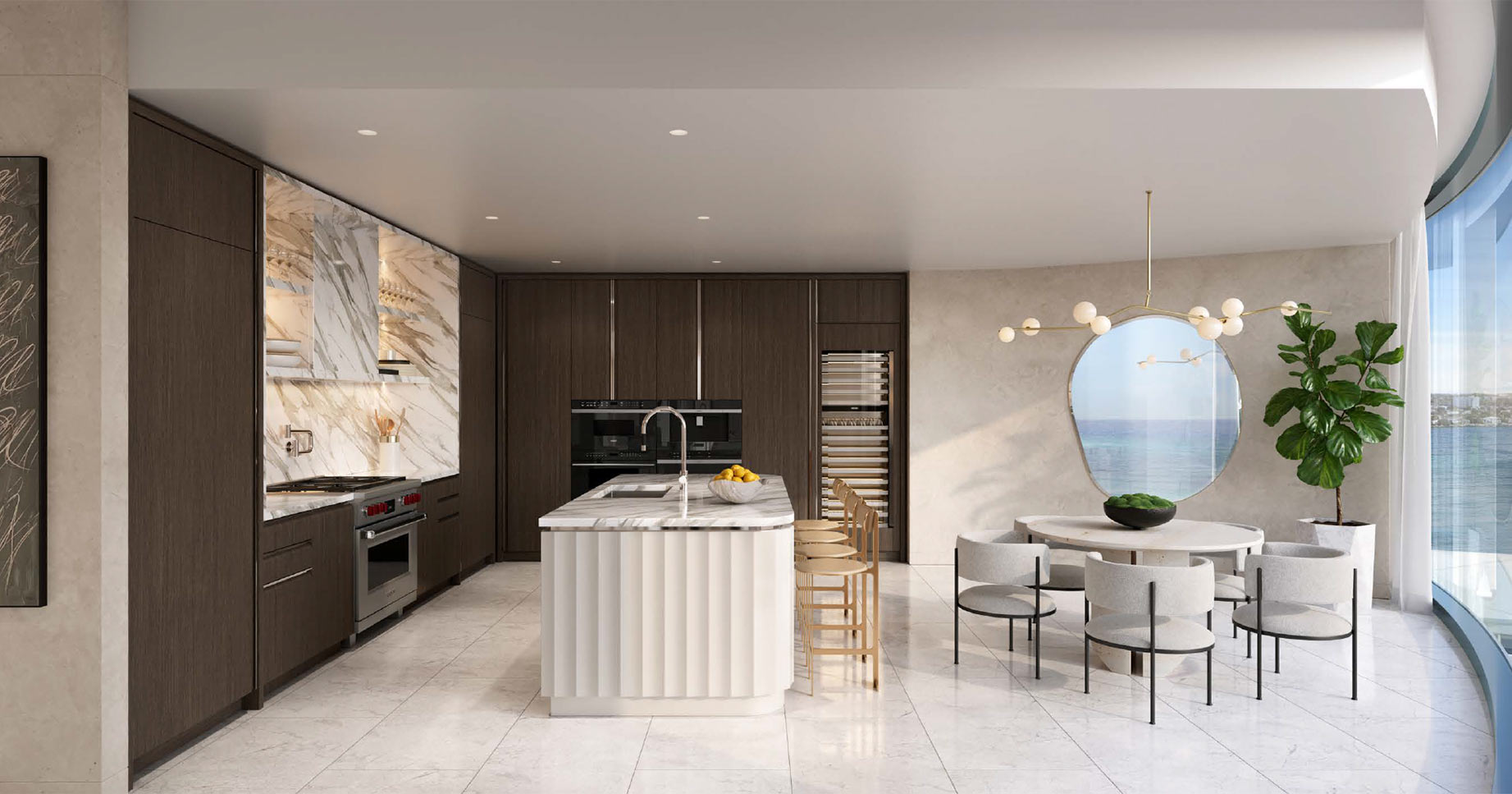 Rivage Bal Residences A & B Kitchen in earth palette with stone flooring Rivage Bal Residences A & B Kitchen in earth palette with stone flooring