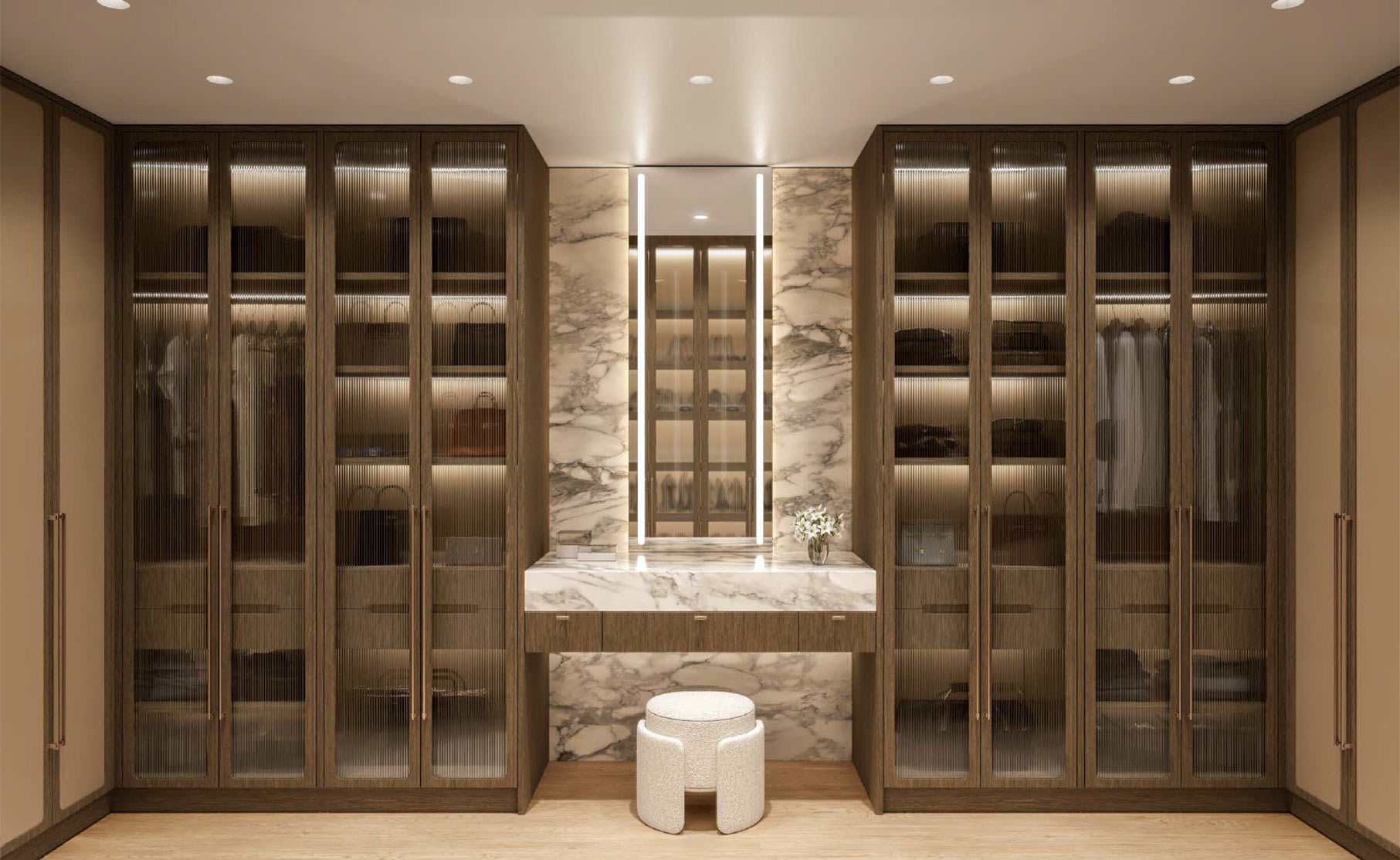 Wardrobe - Upgraded package shown in earth palette Wardrobe - Upgraded package shown in earth palette