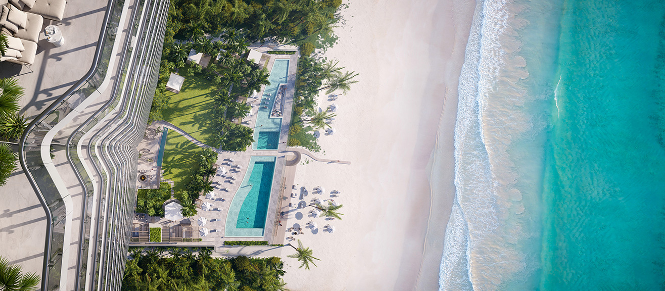 The Beach Tower Birdseye View